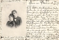 Preview: AK Künstlerkarte, "Gruss aus Berlin - Otto Sommerstorf & Teresina Gessner", gelaufen am 11.09.1897 (Hildesheim)