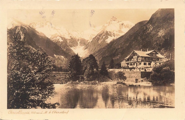 AK Oberstdorf.i./Allg (87561) Christlessee bei Oberstdorf, gelaufen am 19.07.1933 (Obersdorf)