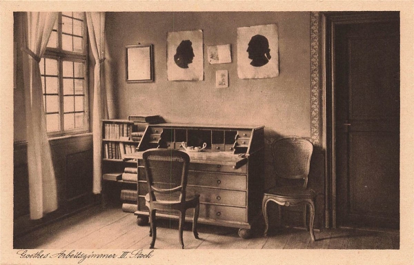 AK Frankfurt a.M. (60306) Goethehaus - Goethe's Arbeitszimmer, III. Stock, n. gelaufen