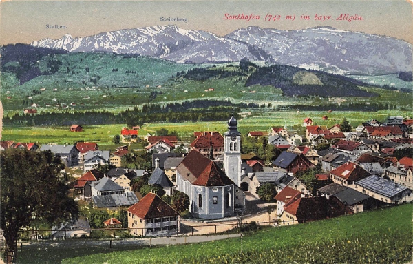 AK Sonthofen (87527) Sonthofen (742 m) im bayr. Allgäu,n. gelaufen
