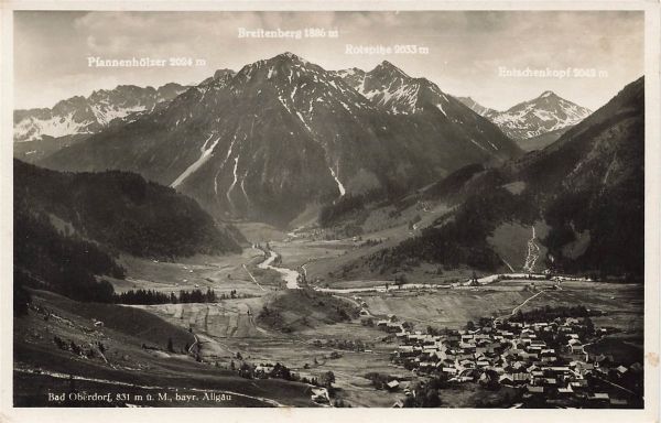 AK Bad Oberdorf (87541) Bad Oberdorf, 851 m a, M., bayr.Allgäu, n. gelaufen