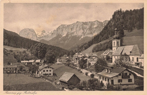 AK Ramsau (83486) Ramsau gegen Reiteralpe, n. gelaufen