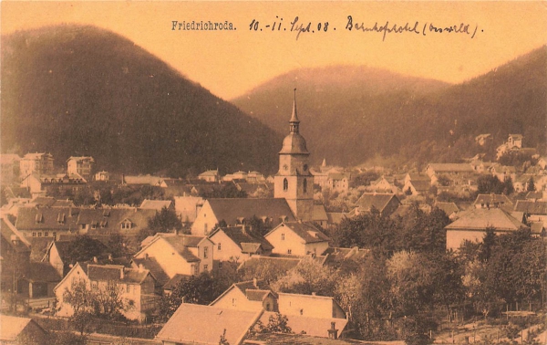 AK Friedrichsroda  (99894), Ortsansicht, n. gelaufen
