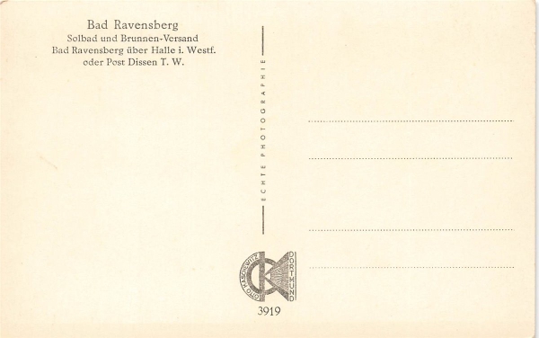 AK Bad Ravensberg , Badehaus - Vorder Ansicht, n. gelaufen