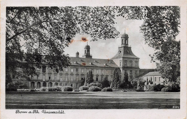 AK Bonn a. Rhein (53111) , Universität, gelaufen am 14.05.42