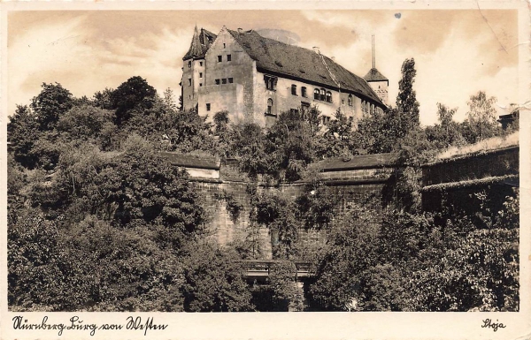AK Nürnberg (90403) , Burg von Hustent, gelaufen am 15.04.40