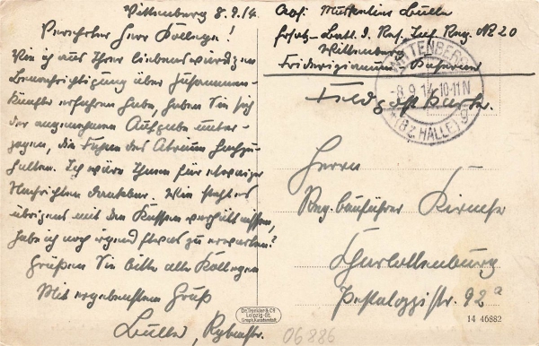 AK Wittenberg (06886), Lutherstube, gelaufen am 07.08.41