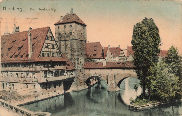 AK Nürnberg (90403) ,Henkersteg, gelaufen am 05.07.17