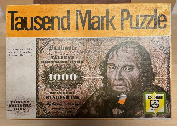 1000 Pieces Jigsaw Puzzle, F.X. SCHMIDT, "1000 Mark in Stücken"