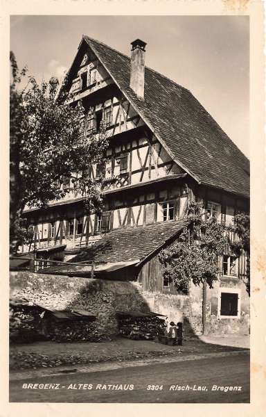 AK Bregenz (6900), Altes Rathaus, gelaufen am 27.05.43