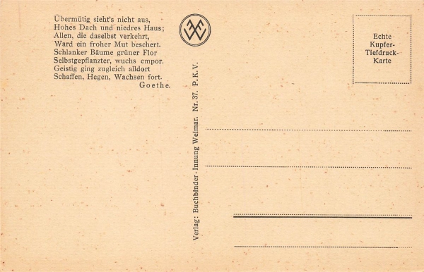 AK Weimar (99423 ), Goethes Gartenhaus, n. gelaufen