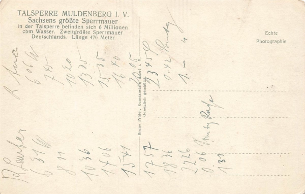 AK Muldenberg (08223), Talsperre Muldenberg, n. gelaufen
