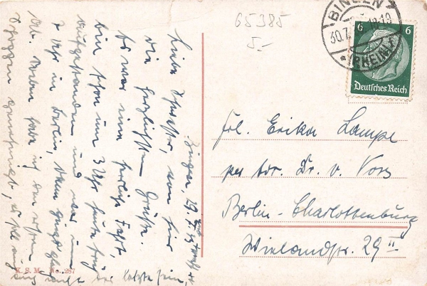 AK Niederwald (4174), Nationaldenkmal, gelaufen am 30.07.1933