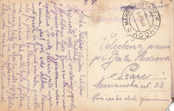 AK Östreich - Ungarischer Offizer, 1. Weltkrieg , gelaufen 08.11.1914