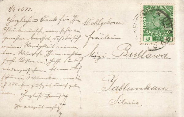 AK Österreich-Ungararischer Offizier, 1. Weltkrieg, n. gelaufen