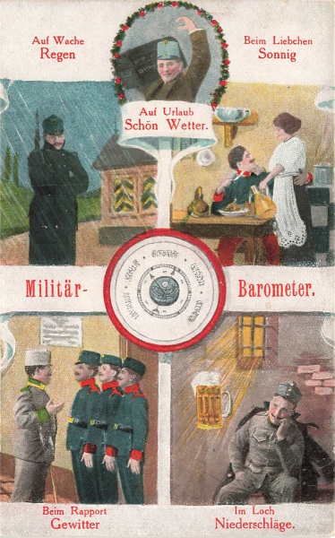 AK 1. Weltkrieg, "Militär Barometer",  n. gelaufen