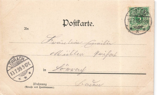 AK Coblenz (56068). Kaiser Wilhelm Denkmal, gelaufen am 03.07.99