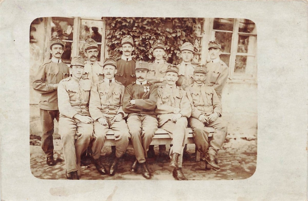 AK 1. Wk, Ung / Österreich Armee, Offiziere, Gruppenfoto, n. gelaufen