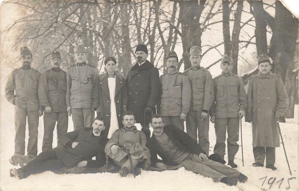 AK 1. Wk, Ung / Österreich Armee, Soldaten, Gruppenfoto, gelaufen