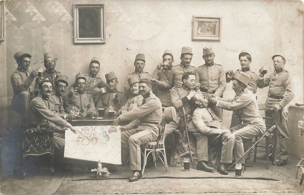AK Österreich Ungararische Armee, Offiziere, Gruppenportrait, gelaufen