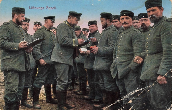 AK 1. Wk, Ung / Österreich Armee, Löhnungs - Apell, n. gelaufen