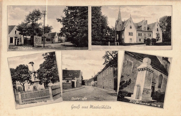 AK Goseck (06667), Mehrbildkarte, Gruß aus Markröhlitz, n. gelaufen