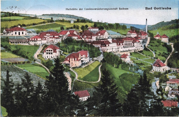 AK Bad Gottleuba (01816), Heilstätte der Landversan., gelaufen am 04.07.1933