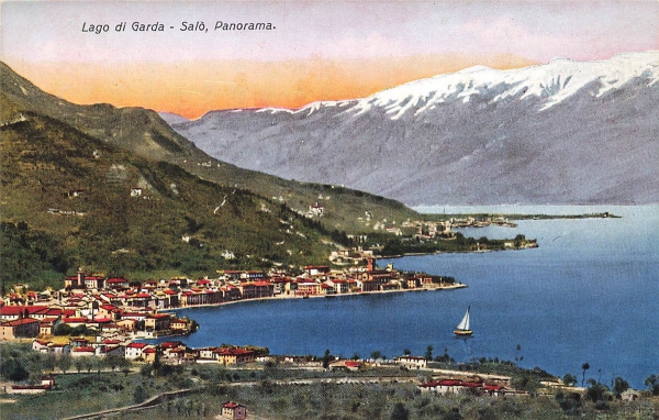 AK Salò (25087), Salò - Lago di Garda , Salo,  Panorama, n. gelaufen