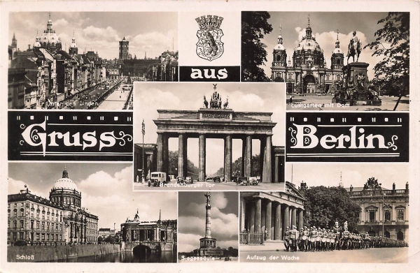 AK Berlin (10115), Mehrbildkarte, "Gruss aus Berlin", n. gelaufen