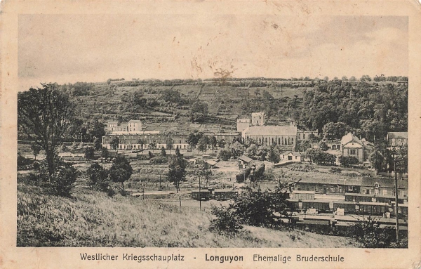 AK Longuyon (54260), Westl. Kriegsschauplatz,ehemalige Bruderschule, n. gelaufen