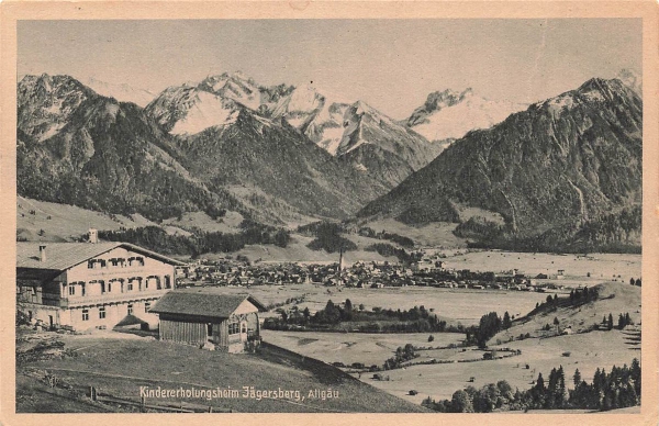 AK Oberstdorf (87561), Kindererholungsheim, Jägerberg, n. gelaufen