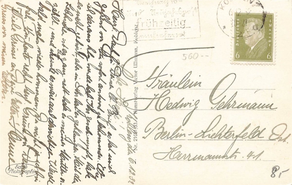 AK Koblenz (56068), Mehrbildkarte,"Gruß vom Rhein" gelaufen am 06.12.1932