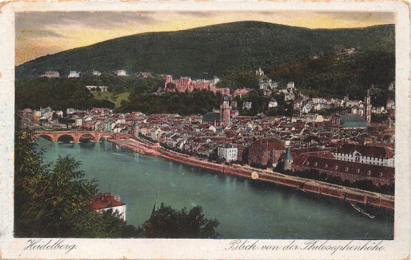 AK Heidelberg (69115), Blick von der Philophenhöhe, n. gelaufen
