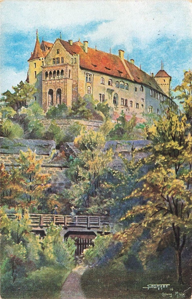 AK Nürnberg (90402),Burg von Western, gelaufen 14.09.1932
