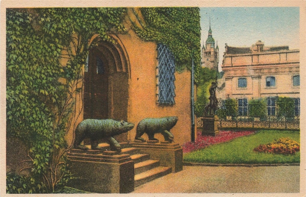 AK Dessau (06842), Im Schlosshof, n. gelaufen