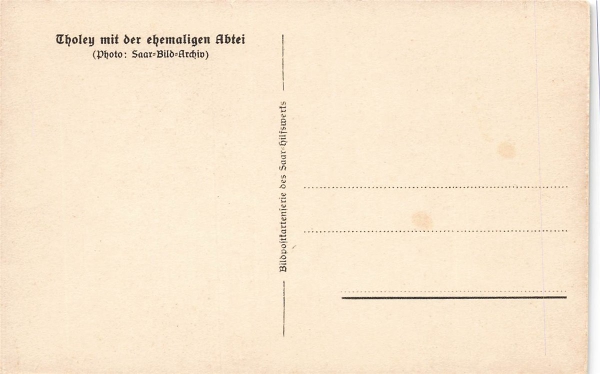 AK Tholey (06853) Throley mit der ehemaligen Abtei, n. gelaufen