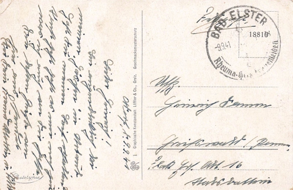 AK Bad Elster (08645), Rosengarten, gelaufen am 09.09.1941