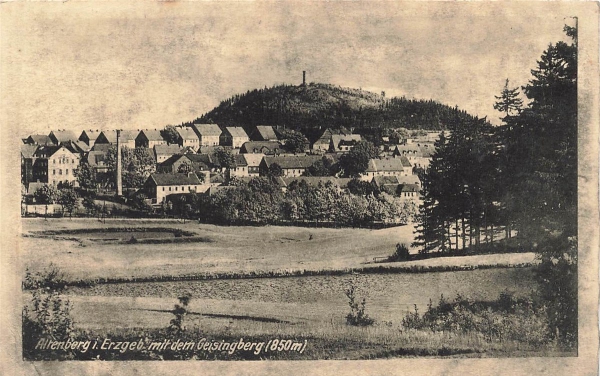 AK Altenberg (01773), Altenberg mit dem Geisingerberg, n. gelaufen