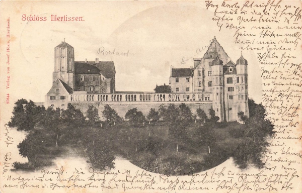 AK Illertissen (89257), Schloss Illertissen, gelaufen