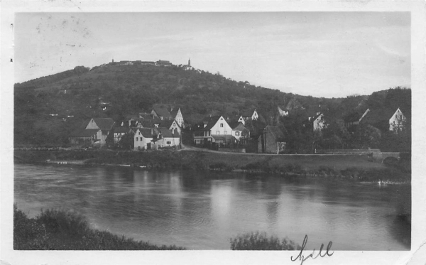 AK Dilsberg (69151), Der Dilsberg mit Rainbach, gelaufen am 03.07.1934