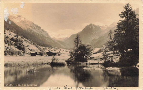 AK Klosters (7250), See bei Klosters, n. gelaufen