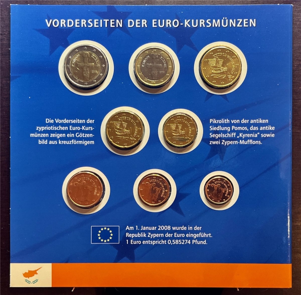 KMS - Zypern 2008 - KMS-Satz - im Folder ("EURO-Einführung")