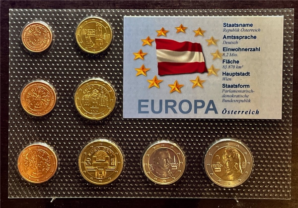 KMS - Österreich 2010 - EURO-Motivsatz - ("auf Folie verschweißt")