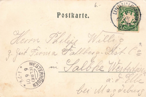 AK Lindau (88131), Guss Aus Lindau, gelaufen am 06.06.01