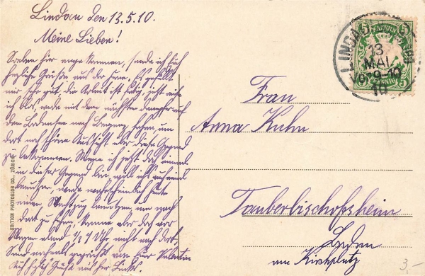 AK Lindau (88131), Lindau und die Alpen, n. gelaufen