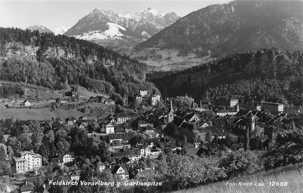 AK Feldkirch (6800), Feldkirch Vorarlberg g. Gurtsspite, n. gelaufen