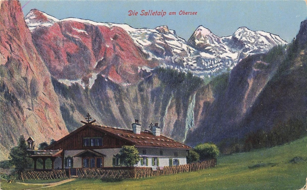 AK Königsee (07426), Die Salletalp am Obersee, n. gelaufen