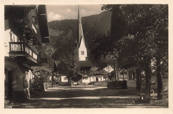 AK Bayrischzell (83735), Dorfpartie, gelaufen am 20.08.1935
