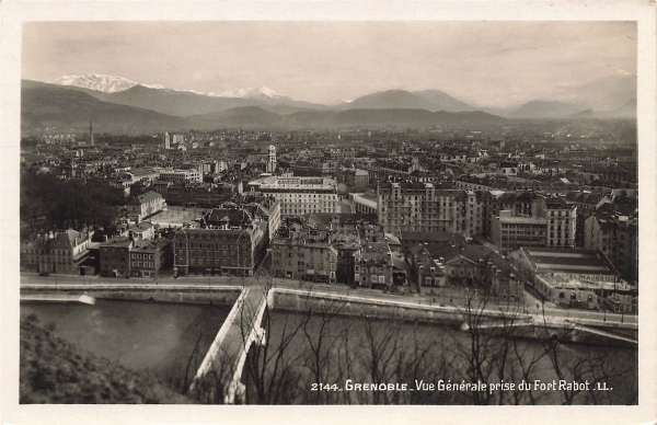 AK Grenoble (38000), Vue Generale prisedu Fort Rabot,, gelaufen am 10.05.1934