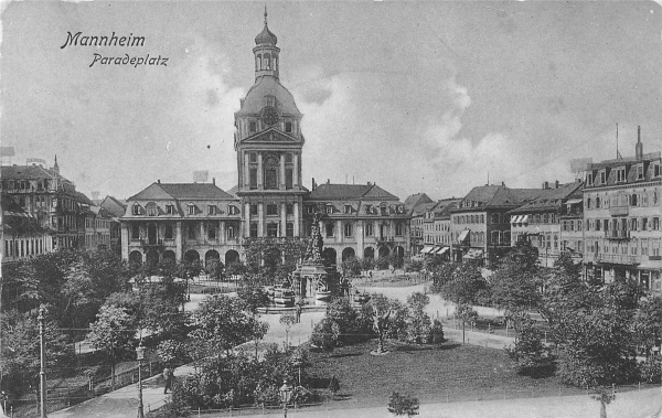 AK Mannheim (68159), Paradeplatz, n. gelaufen